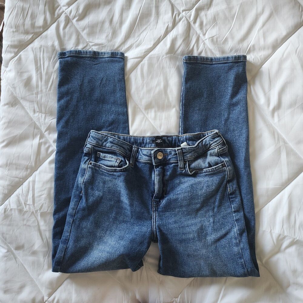 Forever 21 Girls Blue Medium Wash Straight Jeans Size 13/14